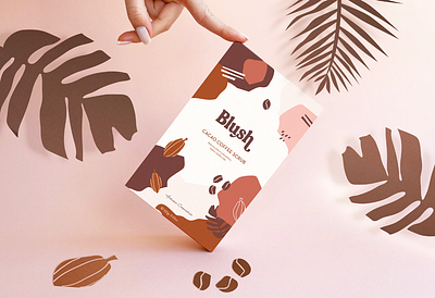 Blush cacao branding design illustration logo
