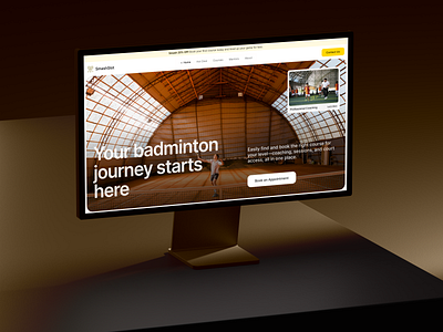 Badminton Club website ui ux design design interface product service startup ui ux web website