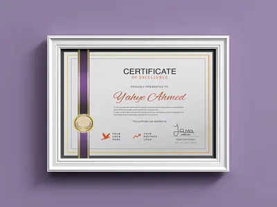 CERTIFICATE DESIGN - 02 appreciation awards certificate completion creativedesign design diploma freelancer graphicdesign hire jobs news printdesign rewards work