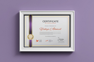 CERTIFICATE DESIGN - 02 appreciation awards certificate completion creativedesign design diploma freelancer graphicdesign hire jobs news printdesign rewards work