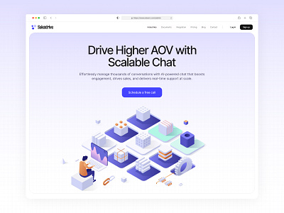 Sales management website header design design interface product service startup ui ux web website