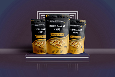 Banana Chips – Bold Flavor, Bold Design banana chips banana pouch packaging dribbbleportfolio healthysnackbranding packaginginspiration pouch pouch packaging pouchdesign
