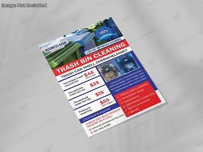 Trash Bin Cleaning Flyer Design cleaning