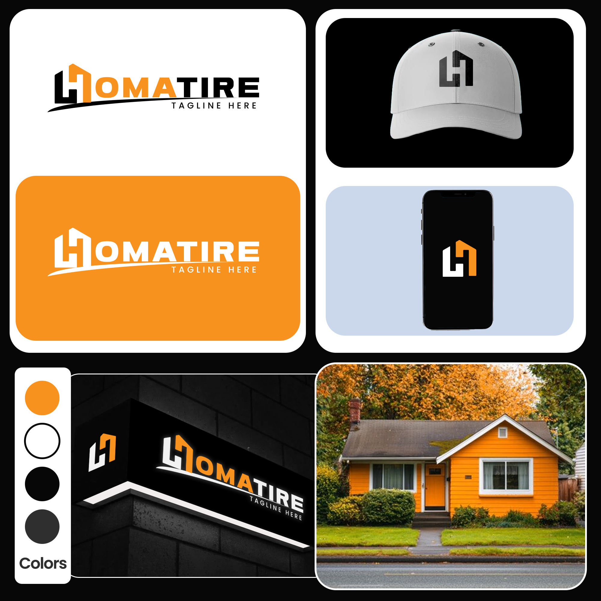 Homatire – Real Estate/Home Repair Version logo design best logo branding design design logo graphic design home services logo new logo properties design properties logo real