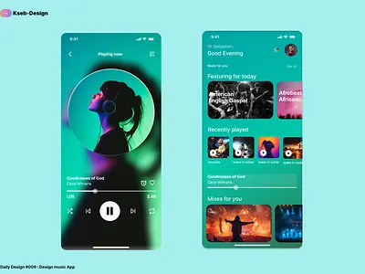🎧 Daily UI #009 – Music App Design