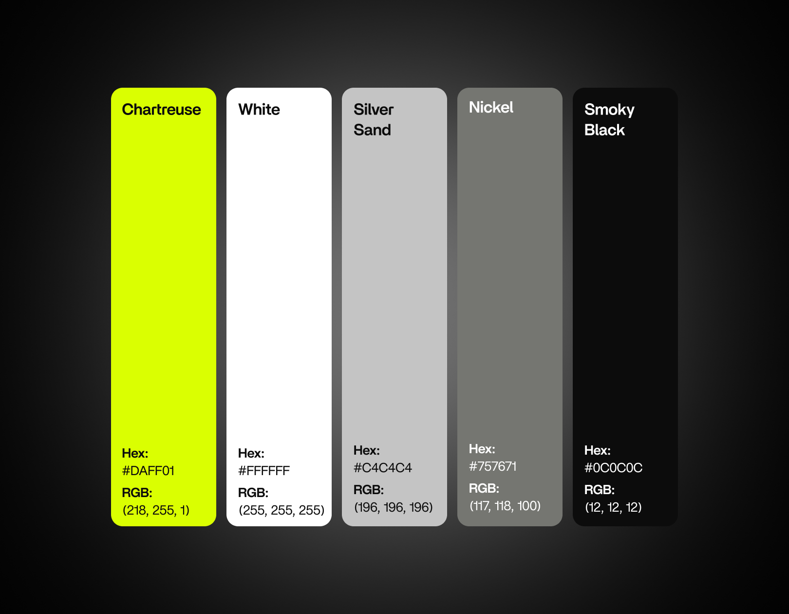 Color Palette Design- Dark Screen color color palette color sceme minimal modern presentation product design ui ui design ux wesite design