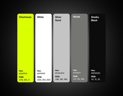 Color Palette Design- Dark Screen color color palette color sceme minimal modern presentation product design ui ui design ux wesite design