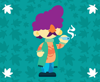 Oregano Man character illustration vector