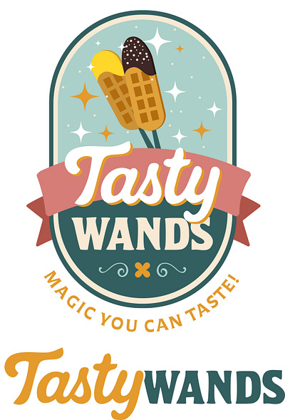 Tasty Wands Logo food logo retro vector