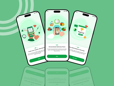 Onboarding UI – Health & Social Support App figma health social support app logo mobile app mockup ui user experience design user interface design ux