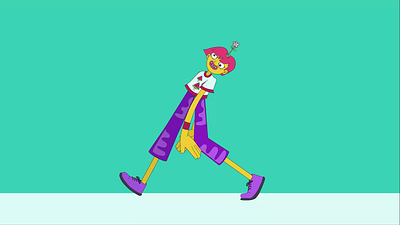 Funky walks 4 - Rozaline animation character design illustration motion graphics