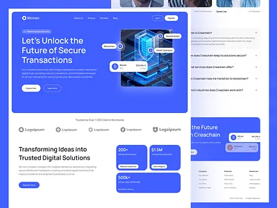 Bitchain – Modern Blockchain & Web3 Landing Page Design blockchain landing page blockchain service design crypto analytics ui crypto dashboard site crypto finance platform crypto investor landing crypto wallet landing crypto web design decentralized app design defi platform layout ethereum landing page figma crypto template framer blockchain ui modern crypto site nft platform design smart contract website token launch site token presale site web3 landing page design web3 startup homepage