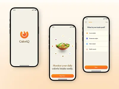 Calories Tracking Mobile App | Onboarding android app app app design app ui artificial intelligence calorie tracking design health healthcare ios app lifestyle mobile app mobile app design nutrition onboarding ui ui design ui ux design wellness