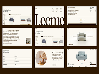 Leeme Furniture website alif app commerce design e commerce furniture graphic design hero home landing modern page site ui ui ux design ux web web design webdesign website