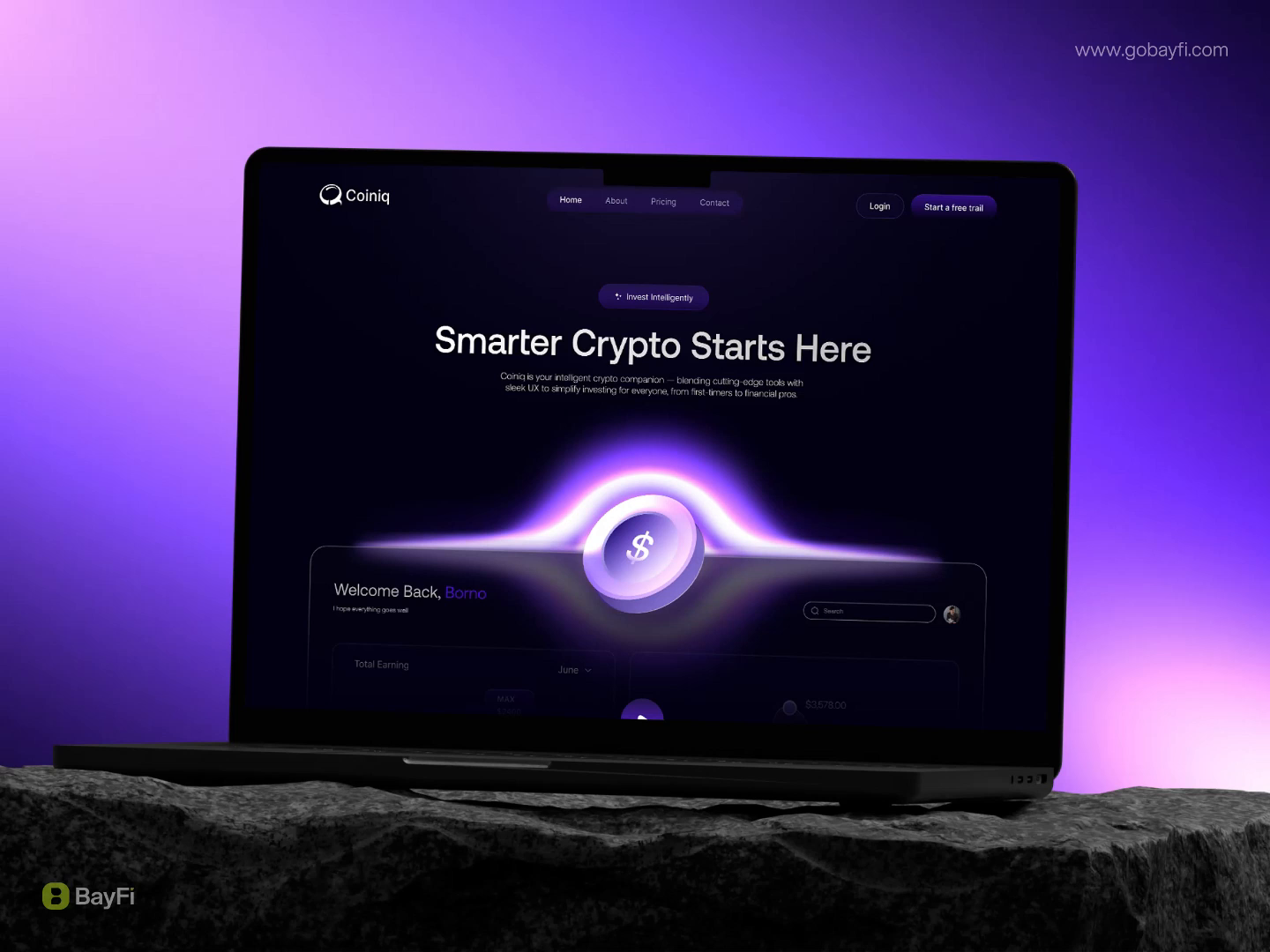 Coiniq Landing Page UI/UX - Smart Crypto Website Design by BayFi UI/UX® on  Dribbble