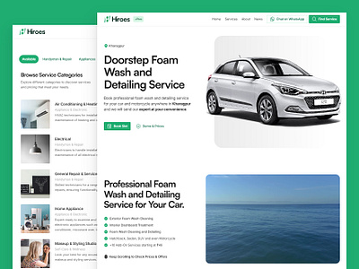 Hiroes—Household services lead generative Framer website animation codelessweb.io custom framer framer expert lead generative local service startup ui website