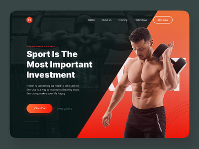 🏋️‍♂️ UI Concept: Fitness Website Hero Design branding design figma framer framer developer graphic design marketing website ui