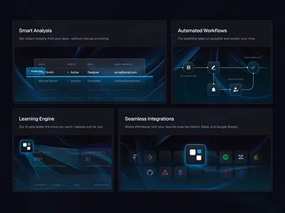 AI SaaS - Features Bento ai bento features landing page saas ui website