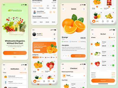 Smart - Grocery Mobile App UI/UX ai app cart ui checkkout flow design veli ecommerce app food grocery app mimimal design mobile app modern ui offer banner ois online shopping product details product page retail app shoppinh app smart buy uidesign uiux