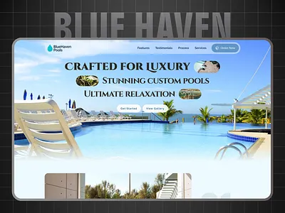 Blue Haven Website branding circle design graphic design illustration logo modern ui ux vector
