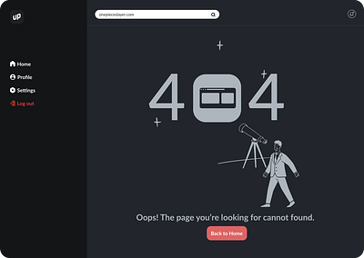 404 Page design dailyui graphic design ui