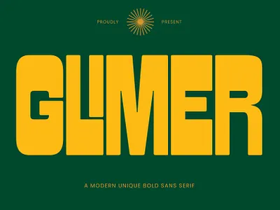 Glimer | Modern Unique Sans Serif bold sans branding branding font design display font graphic design logo sans serif font tall font typography unique font