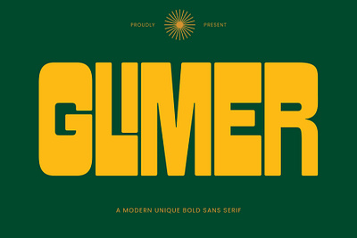 Glimer | Modern Unique Sans Serif bold sans branding branding font design display font graphic design logo sans serif font tall font typography unique font