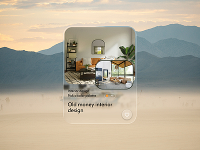 UI card liquid glass ui
