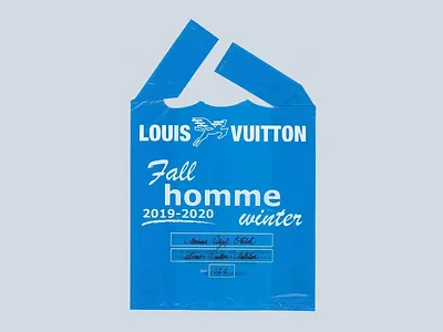 Louis Vuitton Homme Lookbook blue blue bag brand brand identity branding branding identity clean fall graphic design homme lookbook modern typo typographic design typography visual identity winter