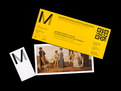 Montreal Museum of Fine Arts Ticket brand identity branding design fine arts fine arts ticket graphic design icon illustration logo logo design photo photography ticket ticket design typo typography