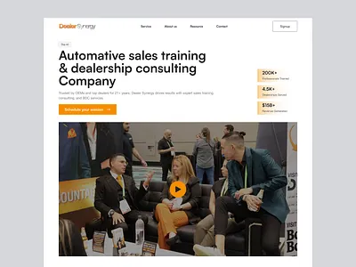 Car Dealer Training Landing Page branding interactiondesign ui