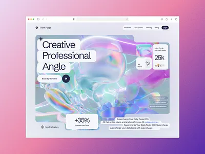 AI Tool - ThinkForge ai ai partner ai tool landing ui ux