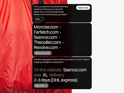 Fashion Finder AI ai artificial intellegence assistant design e commerce fashion finder finder graphic design shopping app typo typography ui ui design ux web web list website list