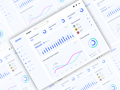 Xenon Admin Dashboard UI – Light & Clean admin dashboard figma graphic design ui uiux ux