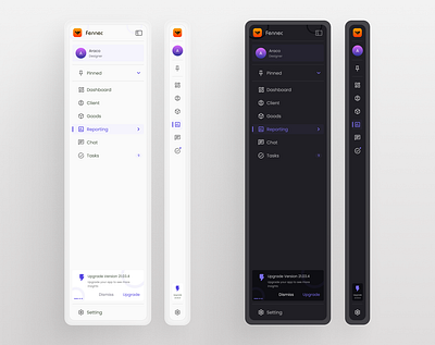 🌗 Sidebar Menu — Light & Dark Mode animation darkmode designinspiration lightmode menu navigation side bar sidebar desgin ui ux ux designer webappdesign