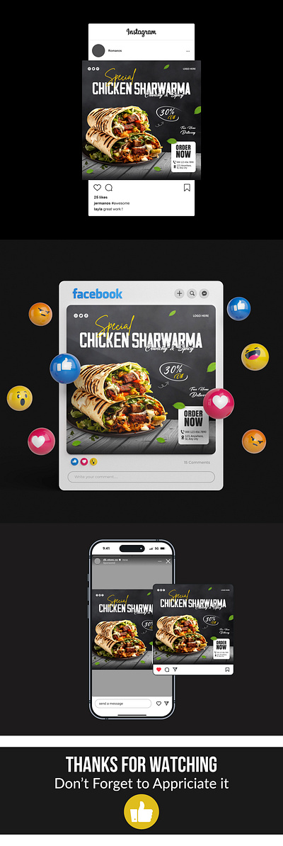 Food Social media post design ads creative ads design food social media food social media post design post design poster design social media ad social media post design
