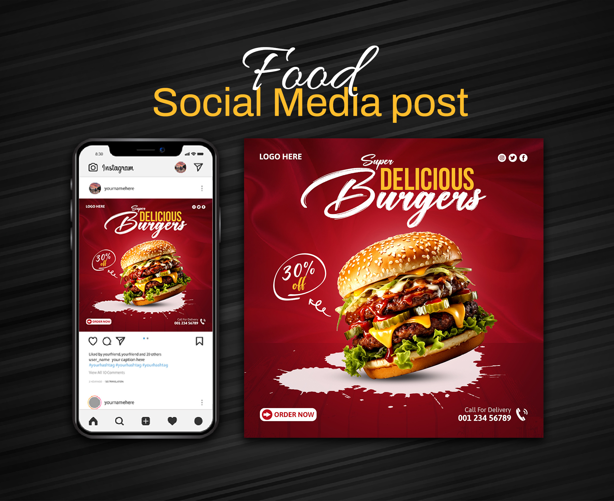Creative Food Social Media Post Design ads creative ads design food ads food poster food social media post post design social media social media ad