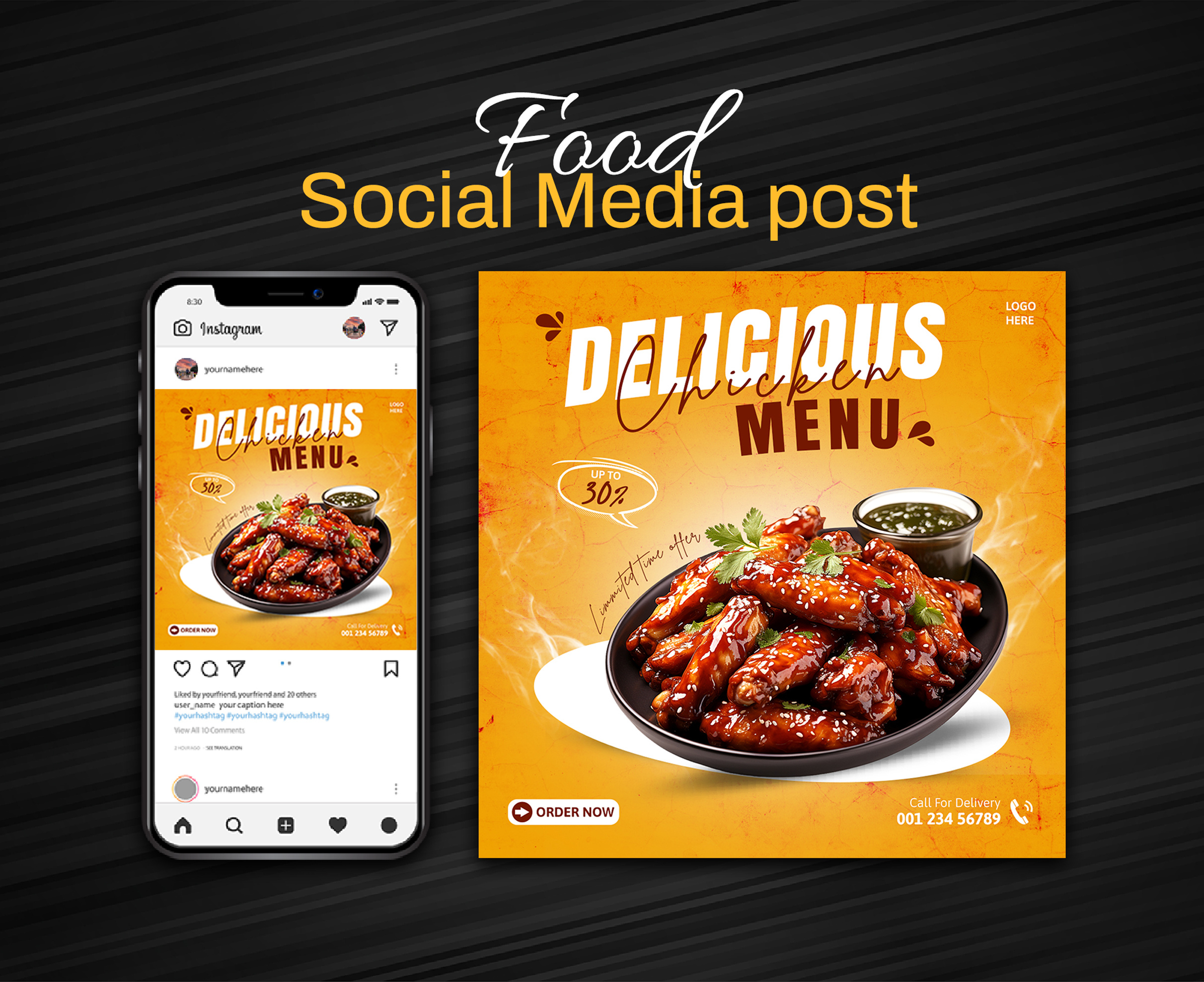 Creative Food Social Media Post Design ad design ads creative food poster food social media post post design poster design social media social media post