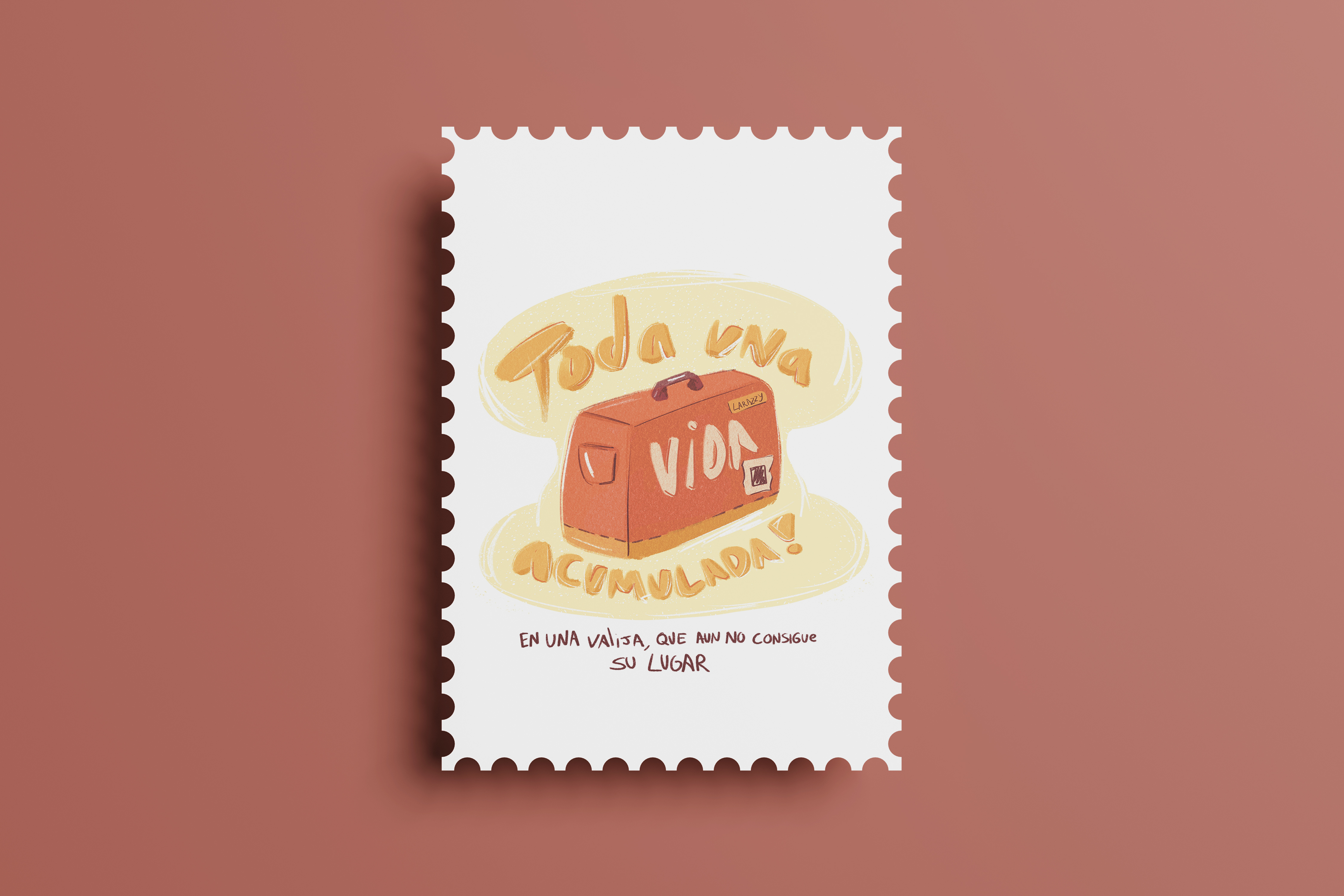 Baggage of a Migrant's baggage branding design graphic design illustration life migrant print procreate stampa vector