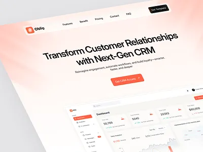 SaaS/CRM Hero b2b branding datadrivendesign design hero hero section illustration landing page marketingtech minimal design saas ui ui design ux website