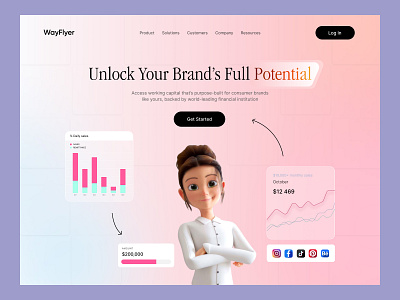 Ecommerce Funding and Fintech for Brands 3ddesign branding capital funding design showcase ecommerce financeplatform fintech landingpage modern web startup ui inspiration uxui webdesign