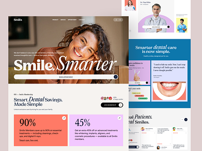 Smilix | Dental Care & Product Landing page Design branding care dental dental care dentist health healthcare home page landing landing page medical modern landing page product ui ux web design web page website website design