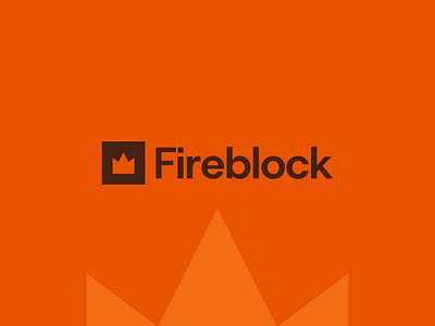 Fireblock – Logo Design branding design fire flat graphic design logo minimal minimalism minimalist orange saas tech ui