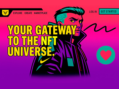 Gateway to the NFT Universe: Gradient Edition branding creativeexploration cryptoart design digitalart dribbblegraphics gradientstyle graphic design logo modernbranding nftdesign ux