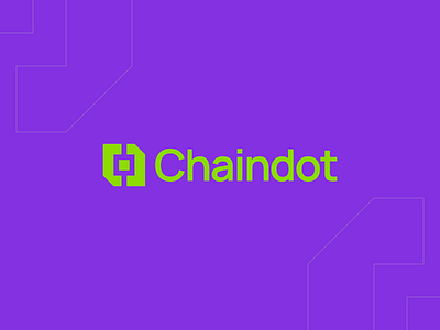 Chaindot – Logo Design block branding chain crypto design flat graphic design green logo minimal minimalism minimalist purple saas tech violet