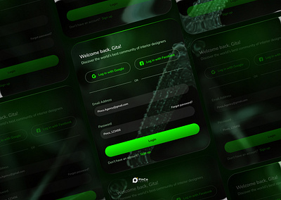 Login Page darkmodeui designinspiration dribbbledesign figmadesign interiordesignapp loginpage loginscreen neumorphism uidesign uxdesign