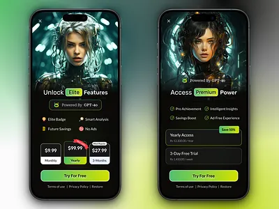 Premium - Subscription Screen UI app design app purchase ui app subscription in app in app purchase mobile app premium premium app premium page premium purchase ui premium screen premium subscription premium ui pricing pro screen purchase screen purchase ui subscription subscription ui ui design