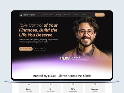 Financial Coaching Website • Personal Branding Website • Finance business coach website career coaching coaching landing page consulting website financial coach financial education financial planning dashboard jabel linkedin coach modern coaching website money coaching website online coach personal brand design personal branding website personal finance mentor personal portfolio website personal website podcast coach trexa lab wealth management platform
