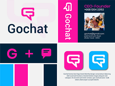 Modern GoChat Logo Design brandelements