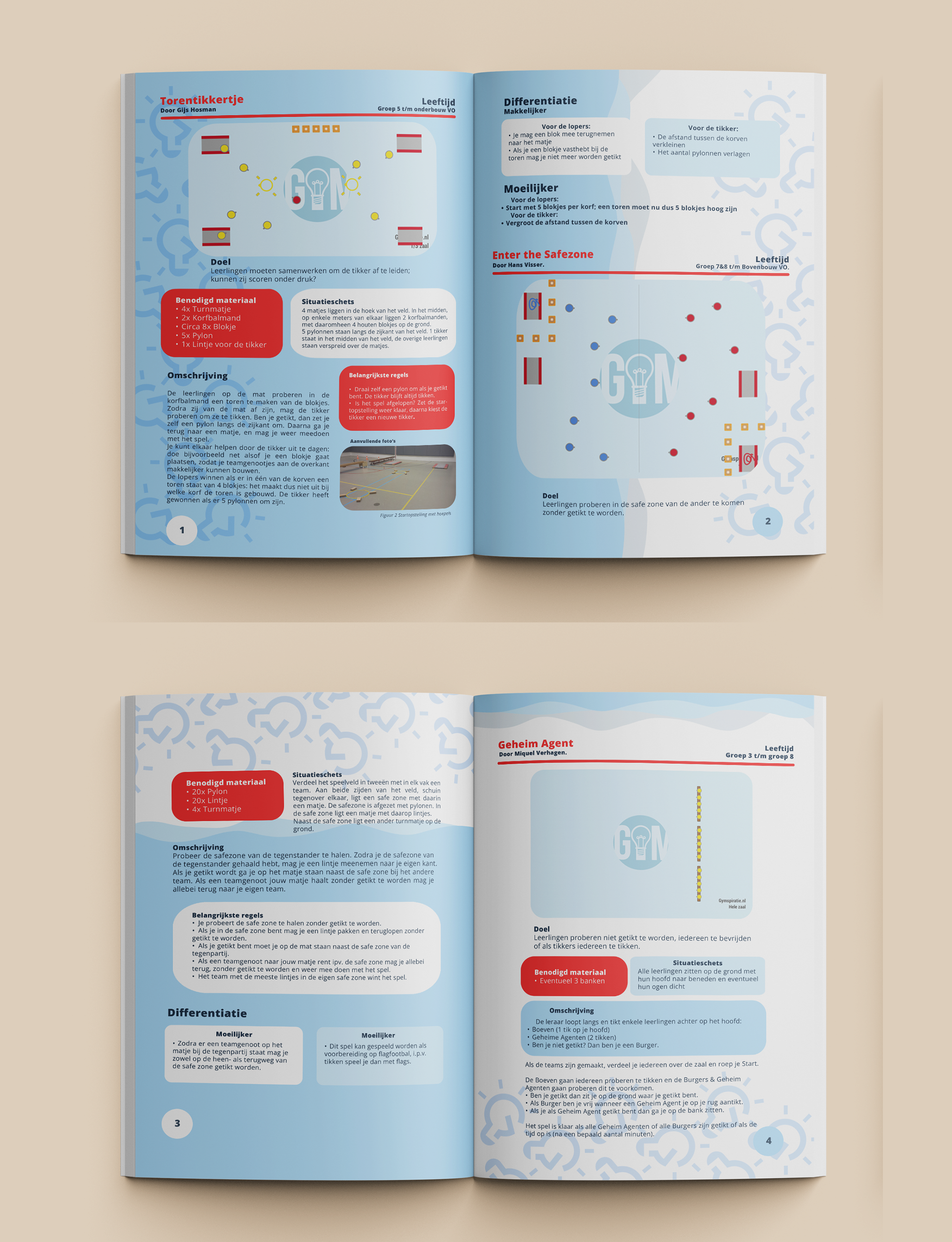 Interactive Physical Education Game Booklet Design book book design yearbook